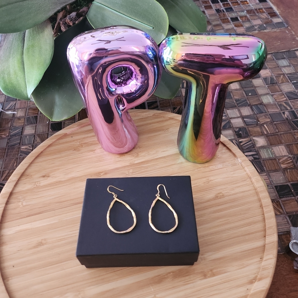 925 sterling silver gold plated earrings